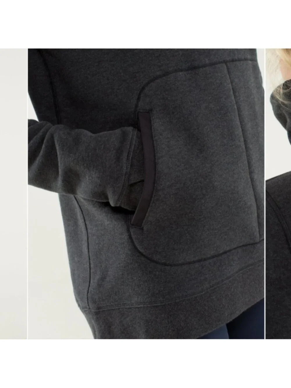 Lululemon Avenue Pullover Heathered Black / Black